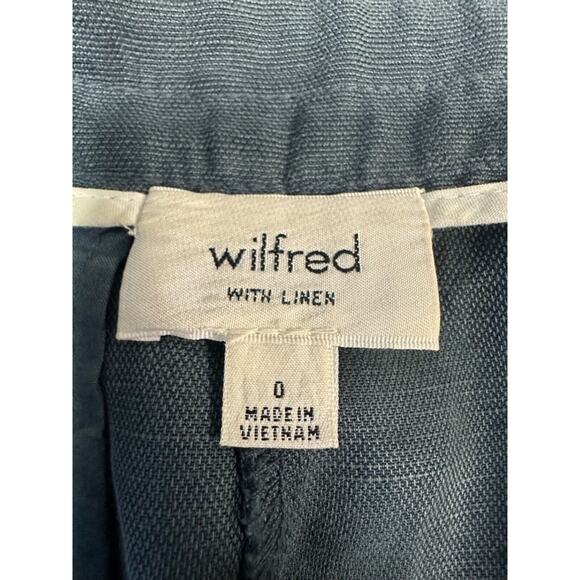 Aritzia Wilfred Tie Front Waist Linen Lyocell Blend Pants Olive Green Size 0 A21 - Picture 5 of 8